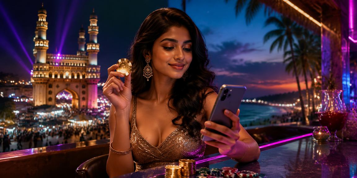 Hyderabad Charminar vibrant mobile casino Bollywood theme